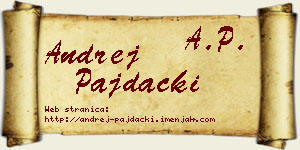 Andrej Pajdački vizit kartica